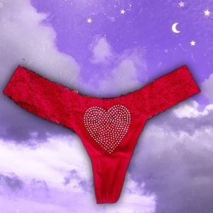 Y2k Cute PINK Victoria's Secret Lacey Thong